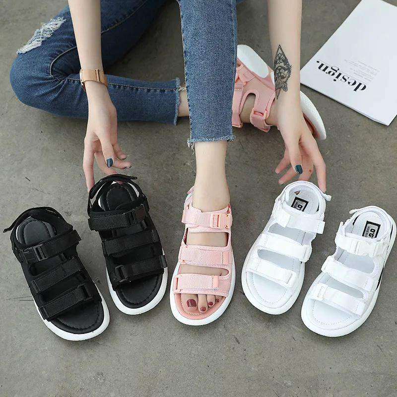 

Dropshipping INS Hot Women Sandals 2019 New Platform Shoes Summer Height Increasing Off White Beach Sandals for Ladies Sandalias
