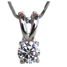 Изящные 1Ct Юбилей подарок бриллиантовый кулон свадебные ожерелье для женщин Свадебные украшения для девочек