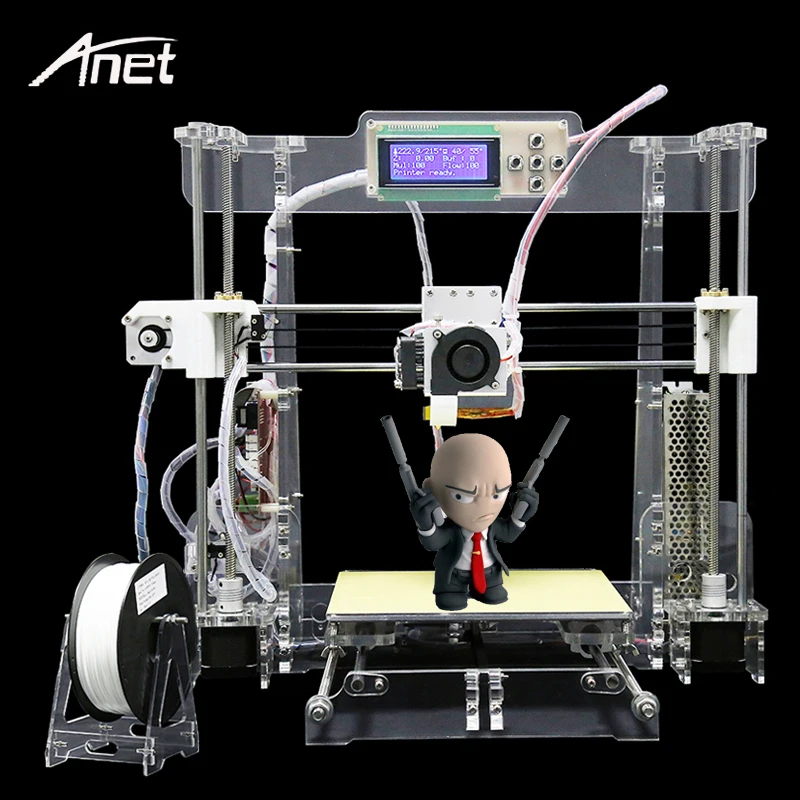 

New Anet A8-T 3D Printer Desktop Precision Reprap Prusa I3 Arcylic DIY 3D Printer Kit+Filament+SD Card+Aluminum Hotbed+Tools