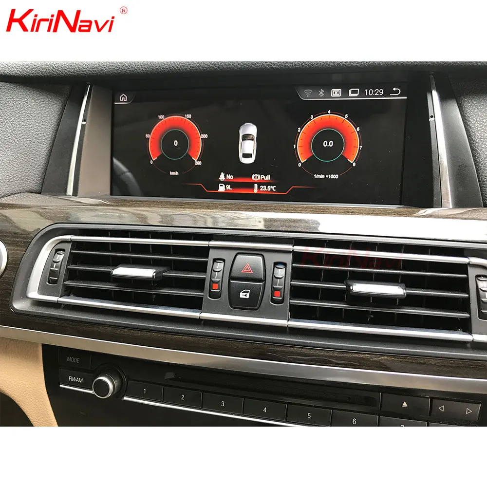 KiriNavi 10,2" ips сенсорный дисплей Голосовое управление Android 7,1 для BMW 7 F01 F02 2009-2012 Автомобильный MP3 MP4 Радио аудио gps навигация