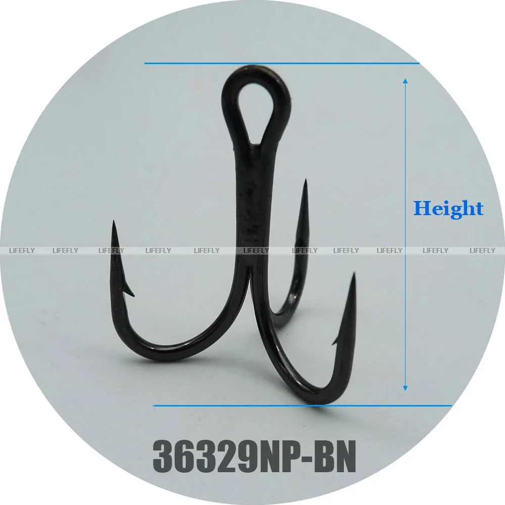 

36329NP-BN, ULTRAPOINT Saltwater Treble Hooks, 100pcs Fishing Hooks