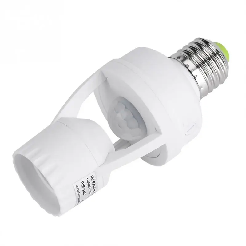 

AC110-240V E27 LED Lamp Bulb Holder Light Switch Socket 360 Degrees Infrared Motion Sensor IR infrared Human Light Base Socket