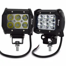 Safego 2pcs 18w Spot Beam led work light 12v 24v trucks car light bar for 4WD