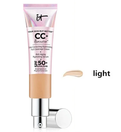 It Cosmetics Тональная основа для лица CC крем SPF 50 гладкая основа для макияжа тональный, для придания яркости водостойкая натуральная основа для макияжа - Цвет: Армейский зеленый