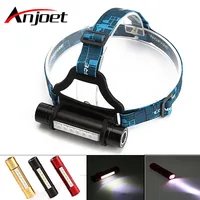 Anjoet 6 LED + CREE Q5 outdoor camping headlamp waterproof 3 modes head band lamp flashlight 18650 led head lamp light for camp