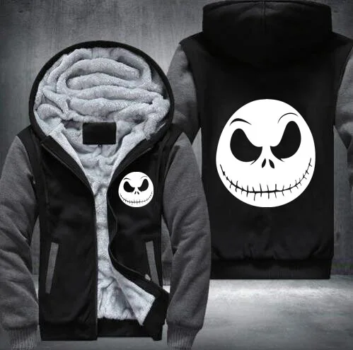 

undertale game Winter Cosplay movie character Jack Skellington Hoodie devil men Tops Casual Thicken Zipper USA size S-5XL