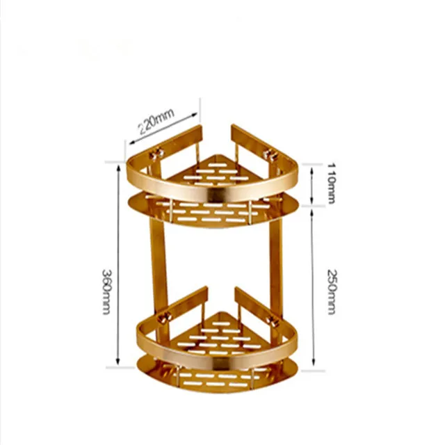 Полки для ванной комнаты, 2 яруса, угловая полка для душа, настенная корзина для хранения шампуня, настенный держатель для кухни