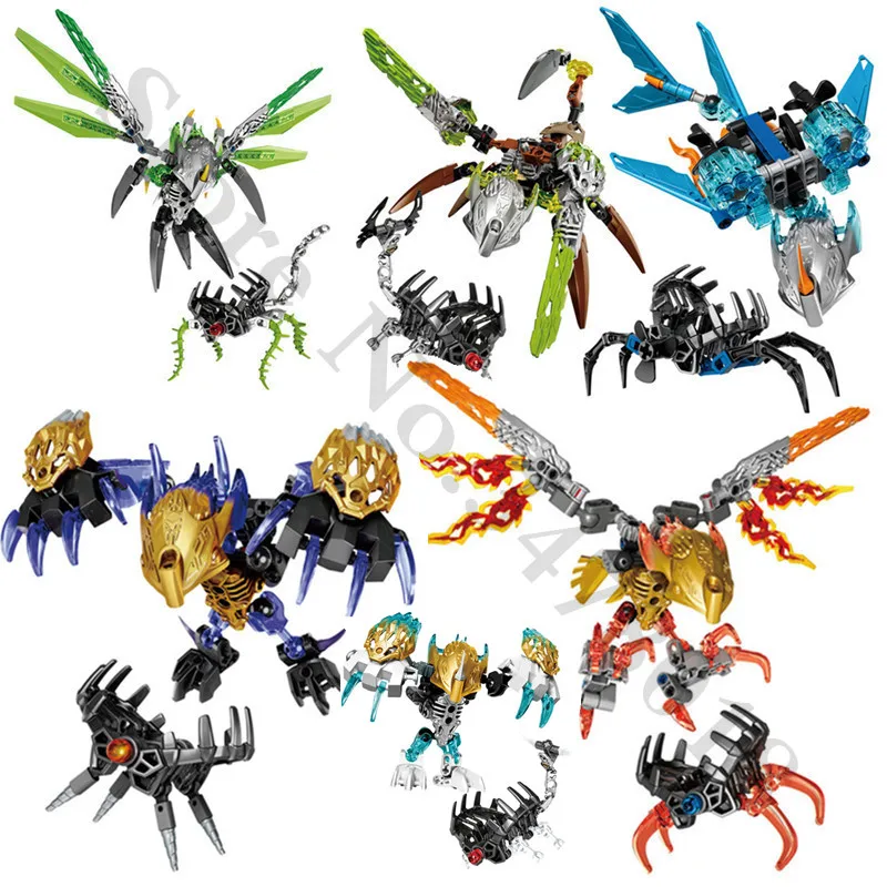 

Bionicle Biochemical Warrior Bionicle Uxar Ketar Akida Ikir TerakThe Msdk Maker Building Block Compatible with legoings Toys