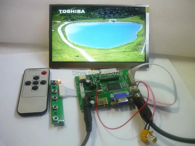 

HDMI + 2 av + VGA 7 inch LCD panel 1024 * 600 Raspberry pie LCD screen display DIY kits