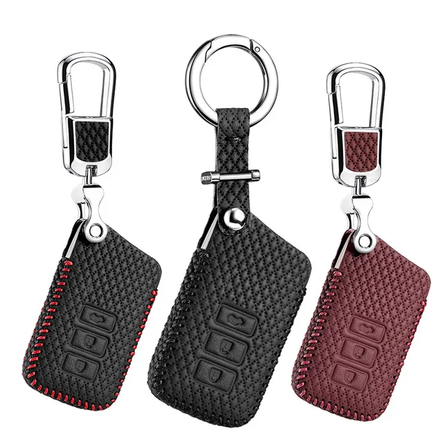 

Car key cover for LEXUS RCF 2015 2016 RX 1617 NX 15-18 GS 12-17 RC 2016 3 button Case Remote Keys Shell leather key4y