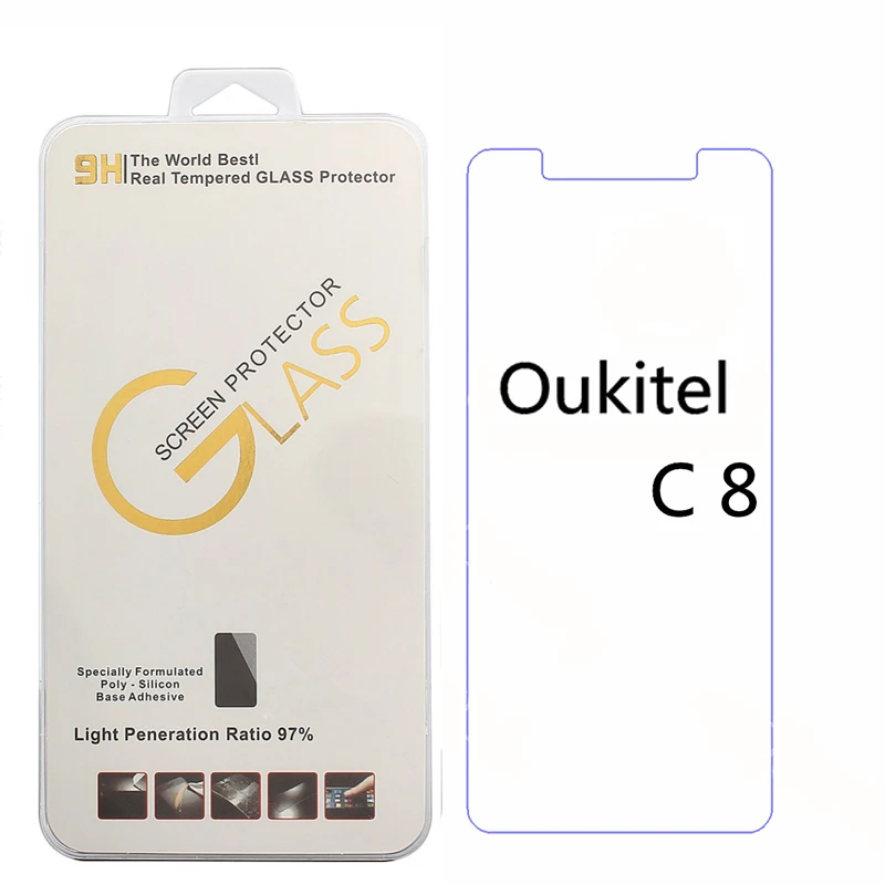 New For oukitel C8/C5 Pro/ C3/ K3 Tempered Glass 9H 2.5D High Quality Protector Film For Oukitel