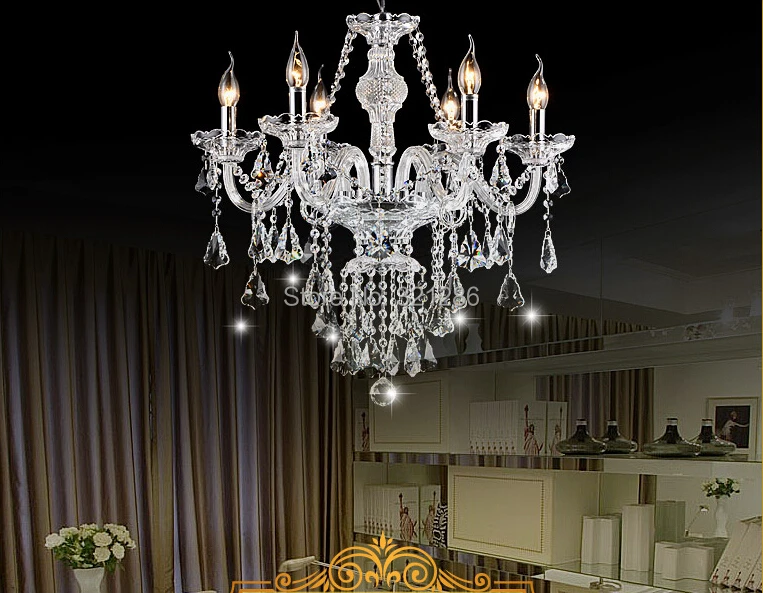 Modern transparent crystal chandelier Hand Blown Crystal Chandelier Light Cristal candle crystal