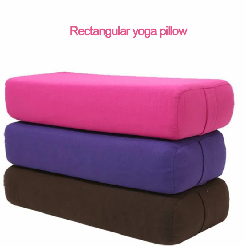 Cotton Cover Yoga Pillow High density TPE Foam Lining Yoga Block