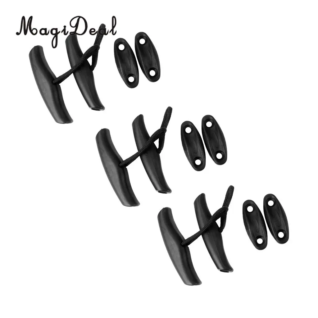 MagiDeal 6 Pieces Universal Canoe Kayak Boat Pull Toggle Handle with Cord & Buckle