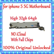 Нет iCloud для iphone 5 материнская плата Заводская разблокированная материнская плата 100% оригинал для iphone 5 5g логическая плата с системой IOS