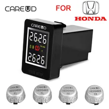 CAREUD U912 Car Wireless TPMS Tire Pressure Monitoring System with 4 External Sensors LCD Display Embedded Monitor For Honda