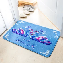 Модные ковер милый лебедь кошка дверной коврик Короткие Плюшевые ботинки прямоугольник противоскольжения площадку