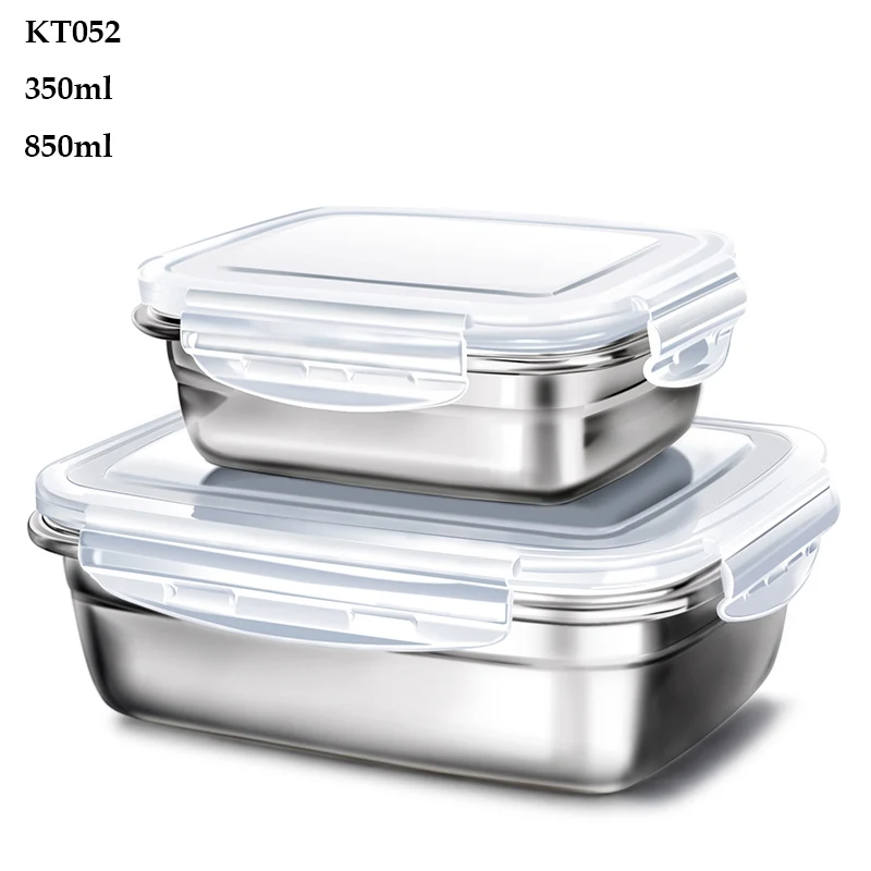 G. Домашний Ланч-бокс на заказ, детский пищевой контейнер, Bento box, 304, высший сорт, нержавеющая сталь, термо-металлическая коробка для хранения - Цвет: KT052