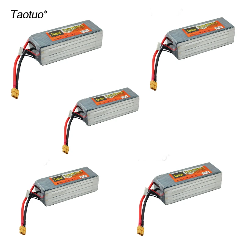 

5Pcs 22.2V 10000mAh Lipo Battery 6S 30C XT60 Plug for DJI Phantom S900 S1000 RC Quadcopter FPV Parts Li-polymer Batteries