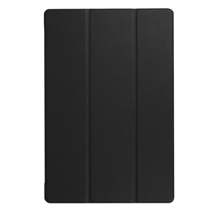 Ультратонкий чехол из искусственной кожи для lenovo Tab 4 8 TB-8504F TB-8504N чехол для планшета+ пленка+ стилус - Цвет: black