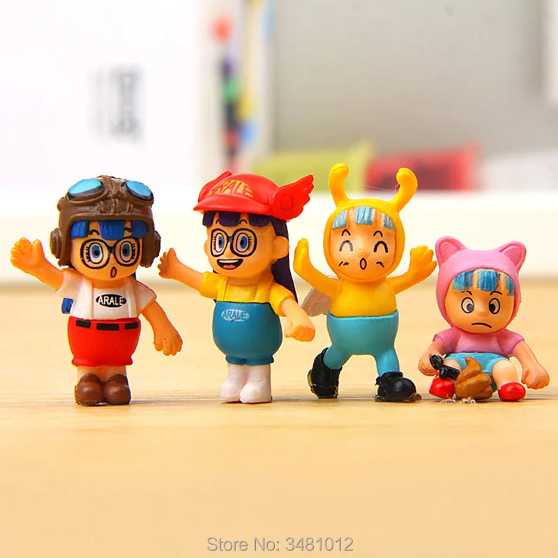 Миниатюрные фигурки из ПВХ Arale японская мультяшная модель Мини куклы Dr slump аниме