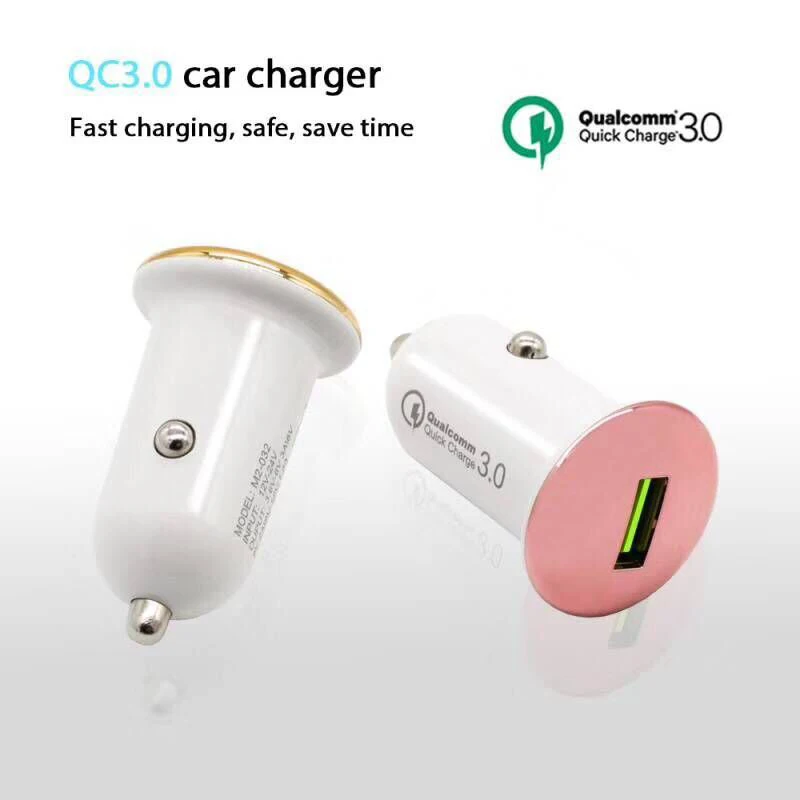 Мини USB Автомобильное зарядное устройство мобильный телефон QC3.0 быстрое с одним