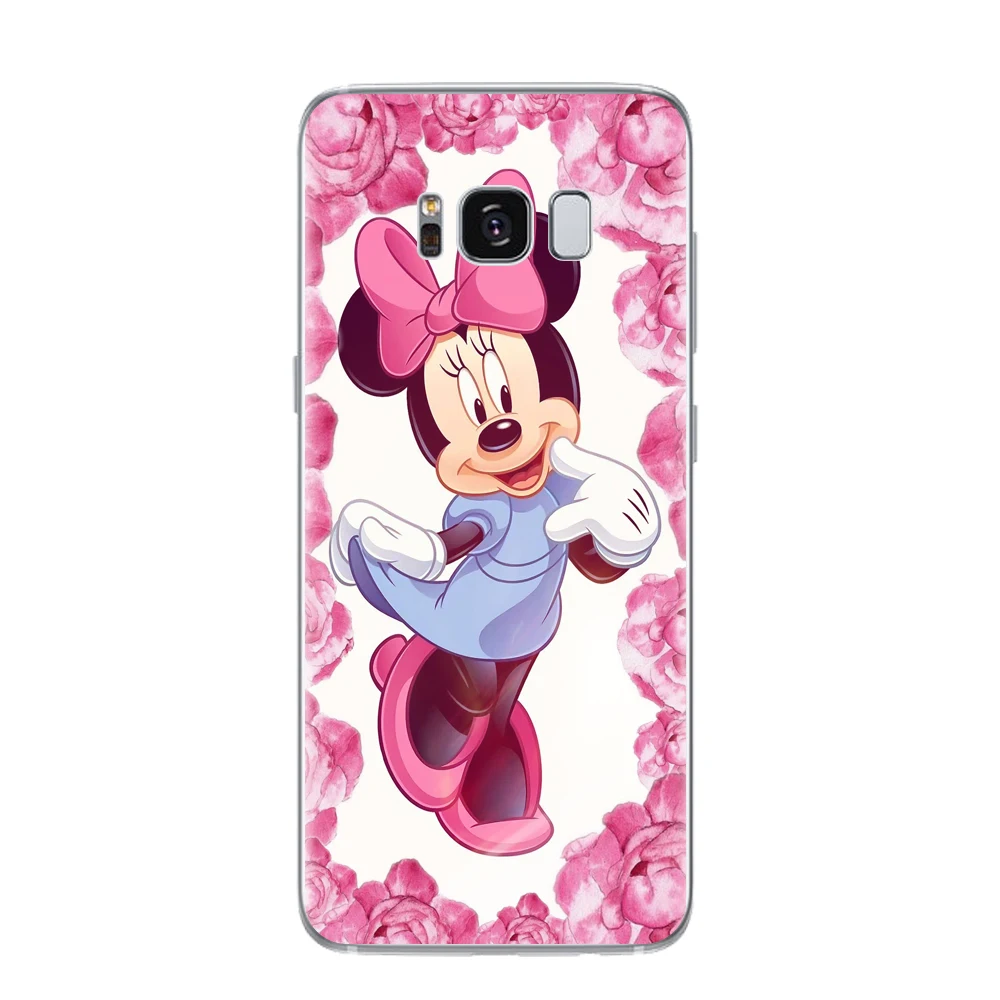Cute Mickey Minnie Cover For Samsung Galaxy S6 S7 Edge S8 S9 S10 Plus Case Soft TPU Silicon Cases For Samsung S10E 5G Phone Case