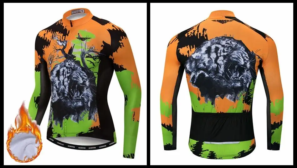 Зимний Череп Велоспорт Джерси с длинным рукавом мужская одежда для горного велосипеда ветрозащитный Теплый спортивный велосипед Джерси дорожный цикл одежда