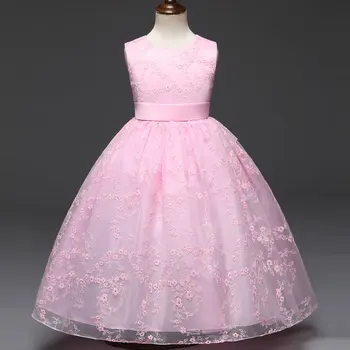 

Flower Girl Christmas Dress Party Wear Kids Clothes White Dresses for Girl Frocks Children's Costume Teenage Girl Ceremony E7