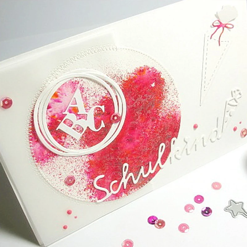 

ABC Letters Circle Making Scrapbook Greeting Card Metal Cutting Dies Stencil Frame Embossing Template DIY Craft