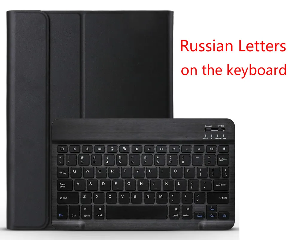 Съемный беспроводной чехол с клавиатурой Bluetooth для samsung Galaxy Tab A 10,1 T510 T515 SM-T515 чехол с магнитной подставкой+ пленка - Цвет: Russian black