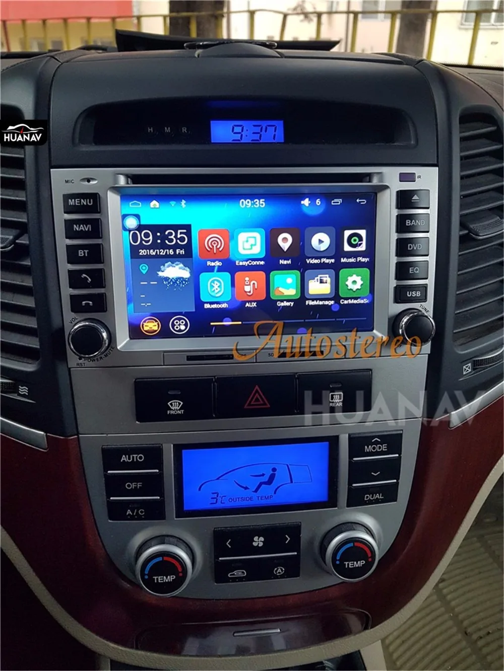 Excellent Car DVD Player GPS Navigation for Hyundai SANTA FE 2006-2012/ELANTRA 2000-2006 Android Mirror Link 6.2