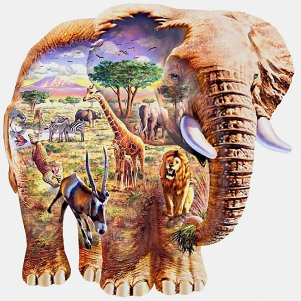 5D DIY Full Square/round Diamond Painting Elephant world Embroidery Cross Stitch Rhinestone Mosaic Home Decor | Дом и сад