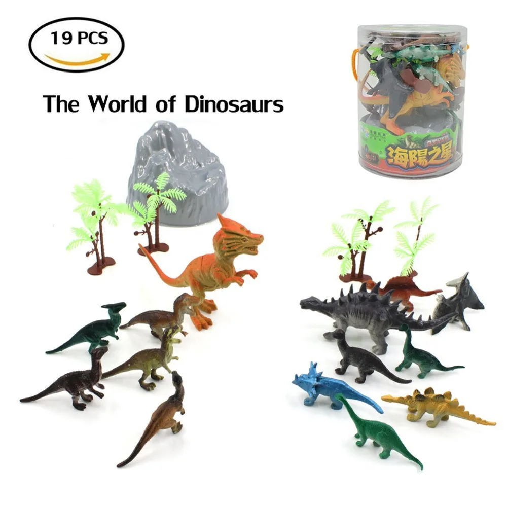 Dinosaur Toy Pack Of 9 For Kids Tyrannosaurus Stegosaurus Triceratops