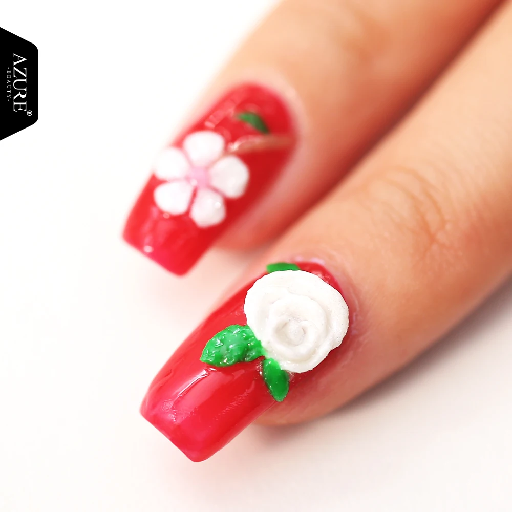 Azure Beaut 9Pcs Lot 4D Carving Nail Gel Kit Semi Permanent DIY Sculpting Nail Varnish Clay 3