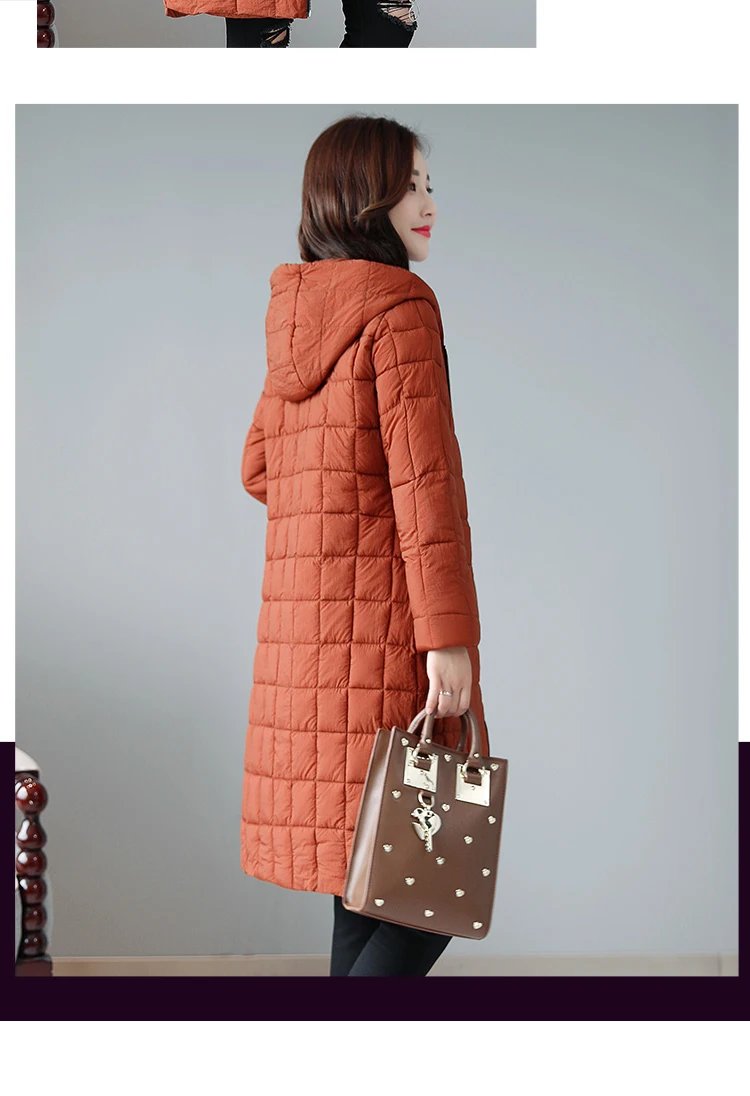 Женское хлопковое пальто, зимнее теплое пальто с капюшоном, плюс размер, куртка с хлопковой подкладкой, Женская длинная парка, Женская Стеганая куртка