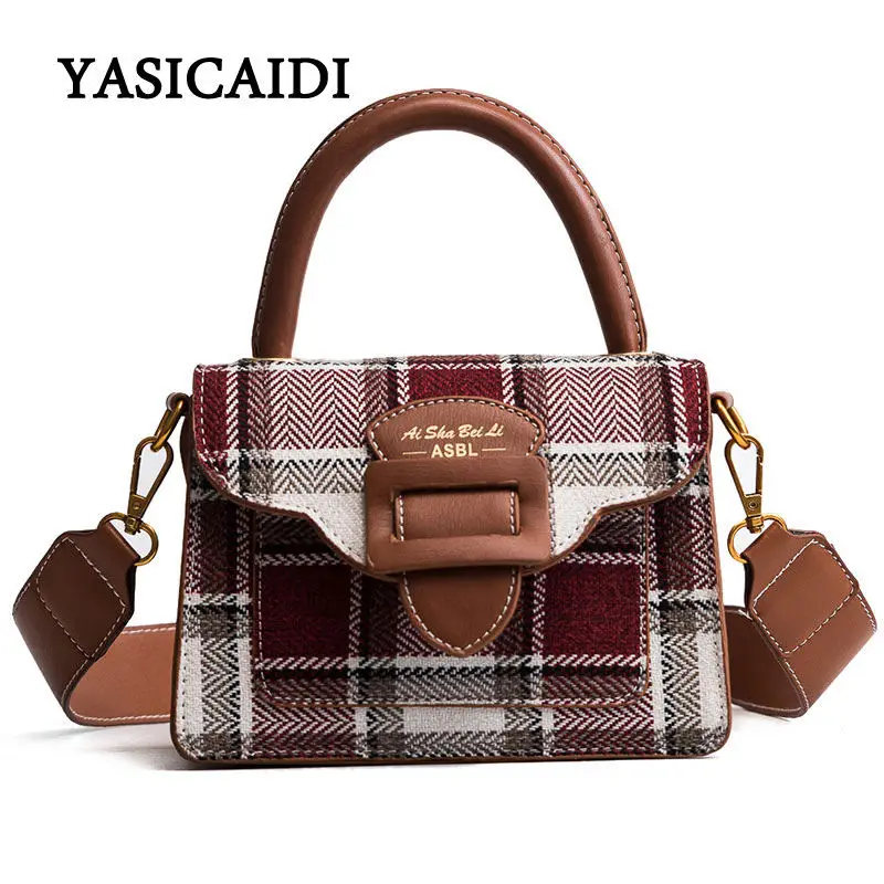 

New Arrival Women Belt Bags Large Capacity High Quality PU Leather Women Handbags Fashion Plaid Crossbody Bags For Women