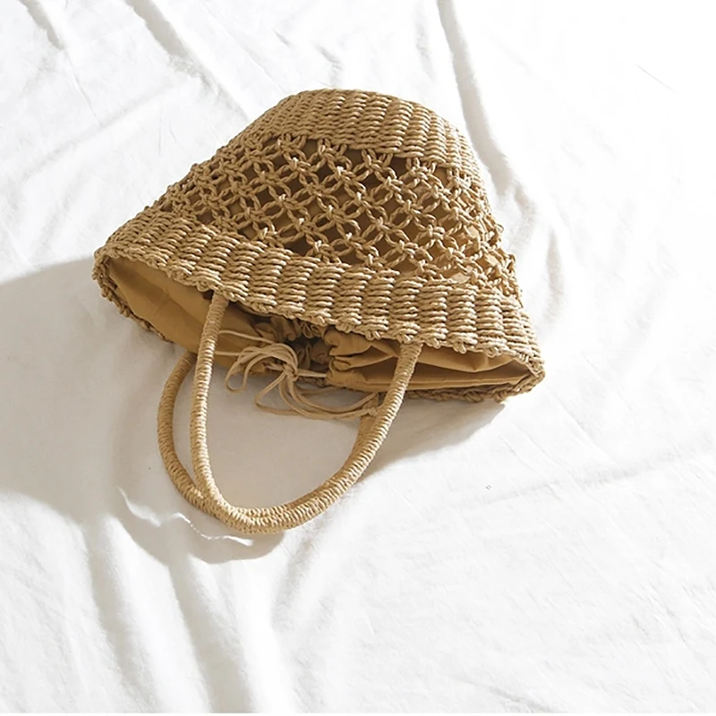 

Fashion Beach Handbags Ladies Hand Bag Tote Travel Clutch Bohemian Hollow Straw Bag Women Summer Wicker Basket Bag