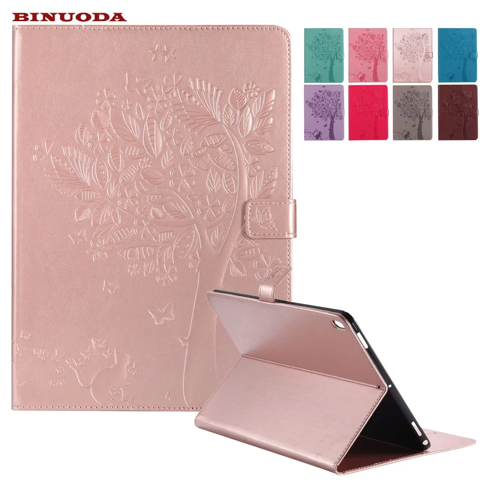 

For iPad Pro 10.5 Tablet Case Cat Tree Embossed PU Leather Wallet Case with Auto Wake/Sleep Smart Cover for iPad Pro 10.5 inch