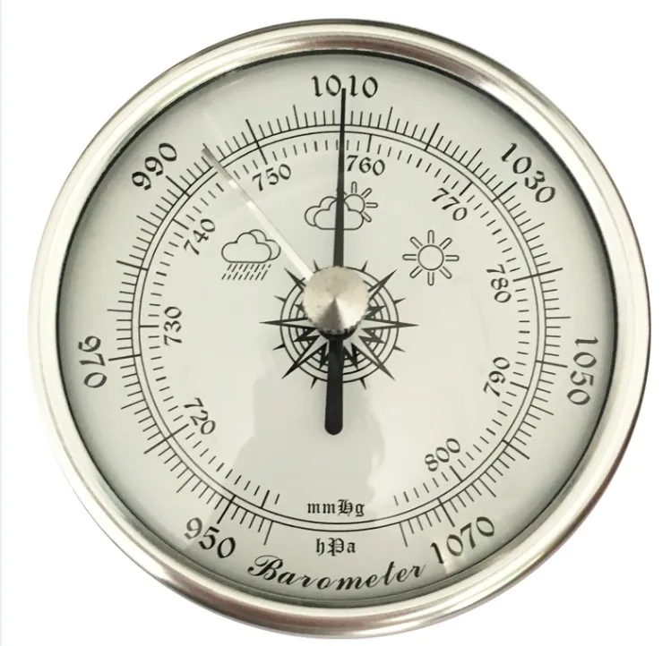 Kaufen Hochpräzise Analoge Aneroid Barometer 72mm Durchmesser Runde Angeln Barometer Mit PE Gummi
