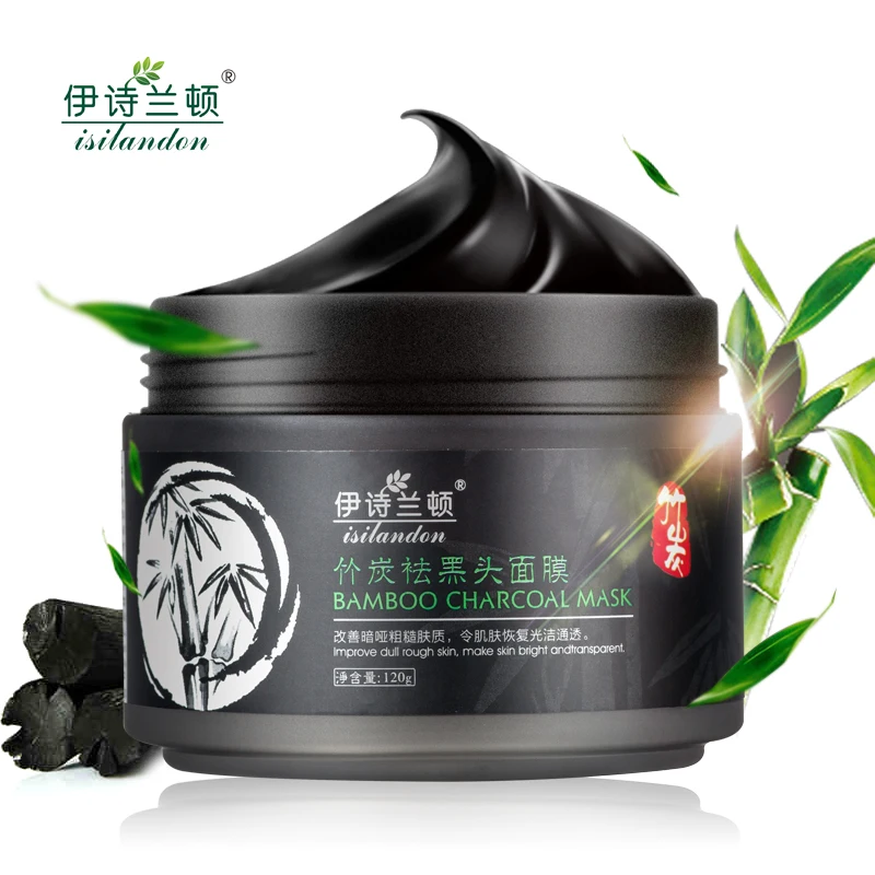 

ISILANDON Bamboo Charcoal Nose Blackhead Remover Face Mask Skin Care Peeling Mask Acne Treatment Mask Face Care Black Head Mask