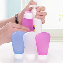 37/60/89 мл пустые бутылки для путешествий пополняемый дозатор мыла лосьон для ухода за кожей шампунь гель нажимной силиконовый бутылки для жидкостей