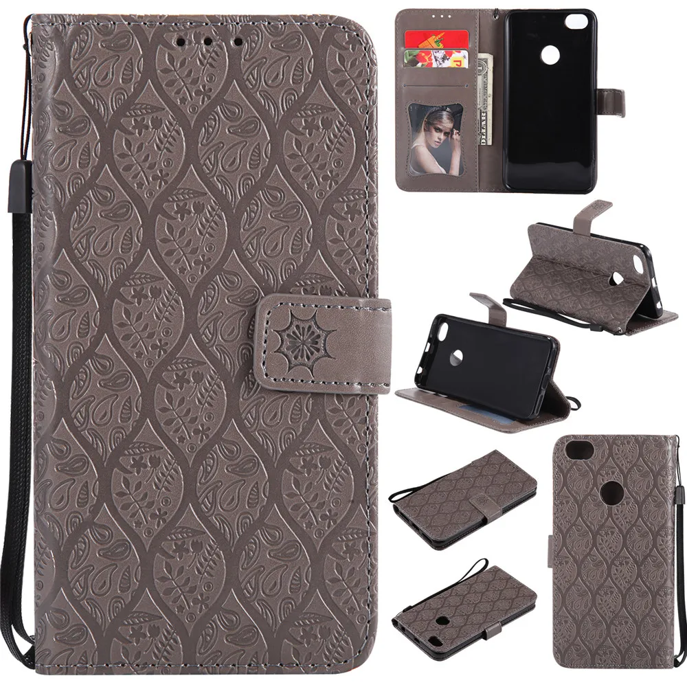 

3D Embossed Rattan Flowers Flip Case For Xiaomi Redmi Note 5A Pro PU Leather Silicone Luxury Wallet Holster Cover For Note 5A