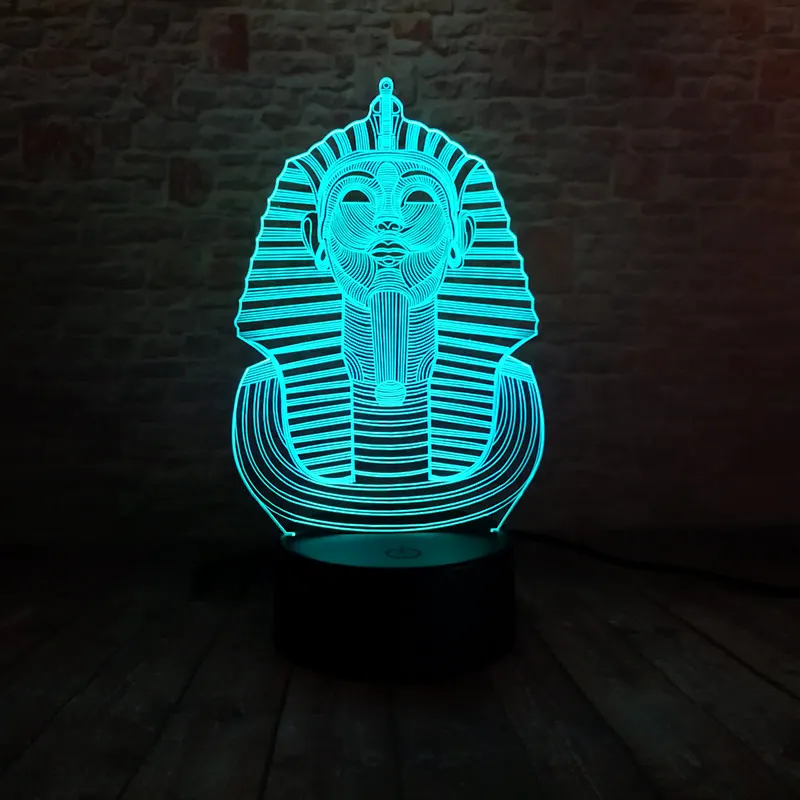 

Desk Androsphinx Model Toys 3D Illusion LED Nightlight Colorful Changing Desk Light Egypt Sphinx Figure Toys