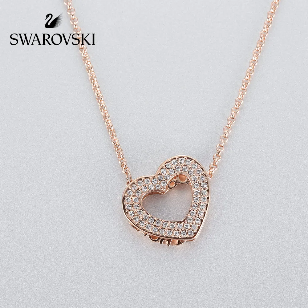 

Original Genuine Swarovski ADMIRATION Romantic heart-shaped necklace, clavicle chain, female crystal jewelry 5348670