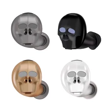 Stylish Bluetooth music headset personality cool skull invisible sports Bluetooth headset call voice report