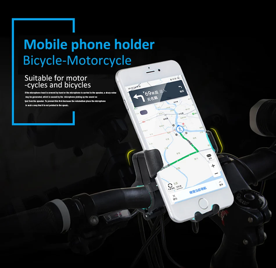 

2 In 1 Universal Phone Holder Bike Motorcycle Anti-drop Stand for IPhone Samsung Xiaomi Huawei Portable Fixed Frame Support GPS