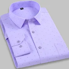 Новая весенняя рубашка с принтом, с длинными рукавами, высококачественная, формальная, негабаритная, осенняя, модная мужская, хлопок, мужская, большие размеры, M-7XL8XL9XL