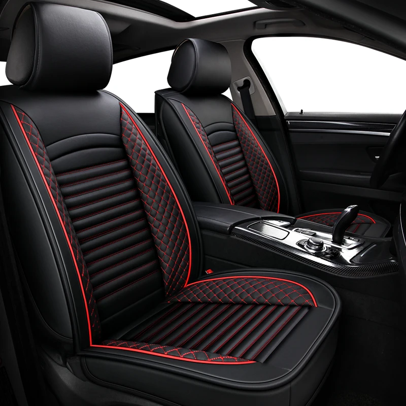 

( Front + Rear ) PU Leather car seat covers for skoda octavia a5 yeti kodiaq superb fabia 3 karoq seat alhambra ibiza leon fr