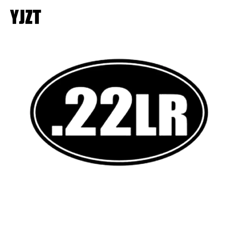 YJZT 13 8*8 3 см интересный крутой. 22lr Овальный автомат стикер винил черный/серебряный